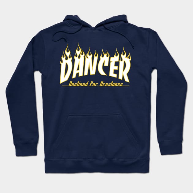 DANCER (white text) Hoodie by CV_GRAPHICTEEZ